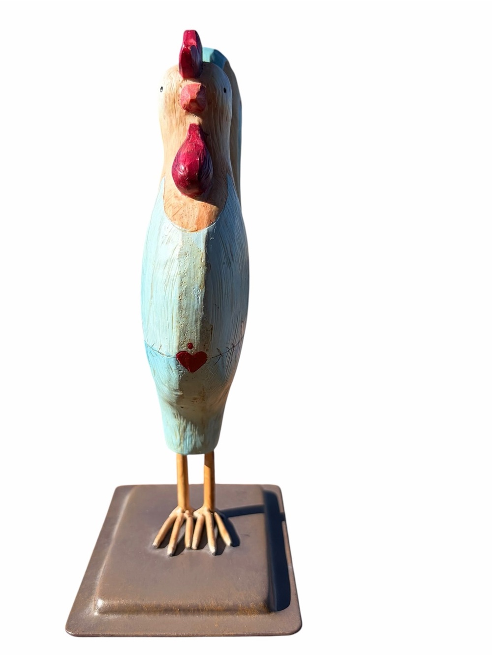 WHIMSICAL RUSTIC ROOSTER METAL TABLETOP DECOR - Picture 5 of 8